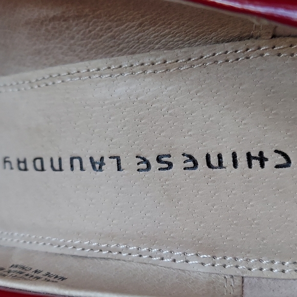 Chinese Laundry Womens Hotness Classic Pump Platform Heels Shoes Red 8M peep toe - Picture 8 of 13